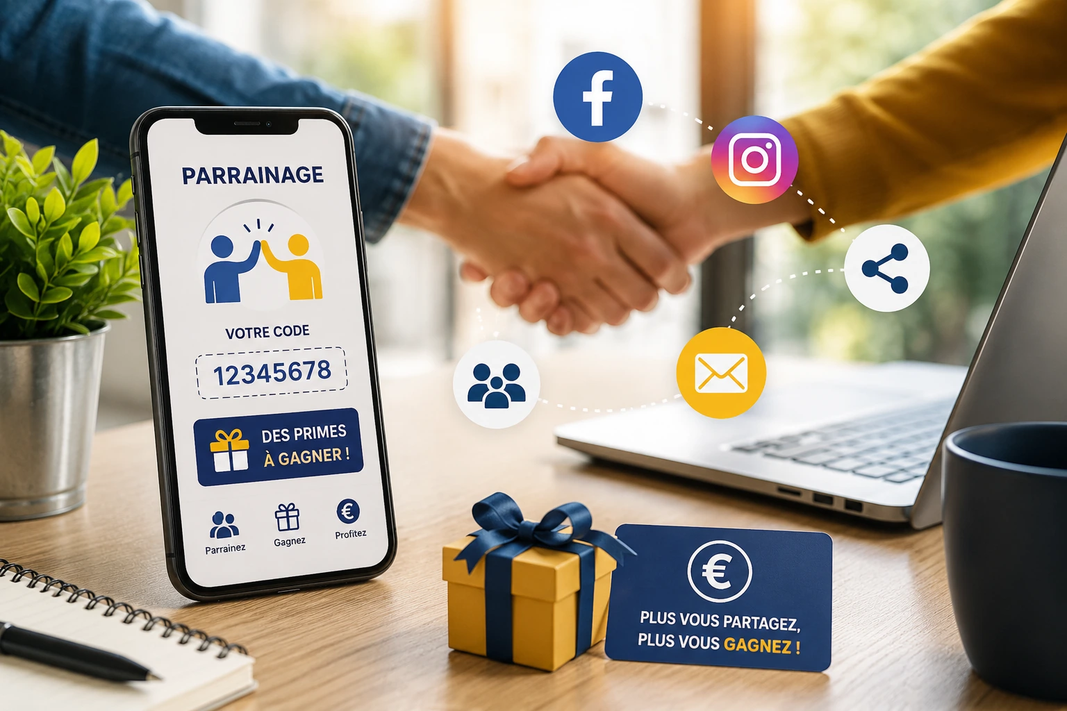Comment trouver des filleuls et partager son code de parrainage