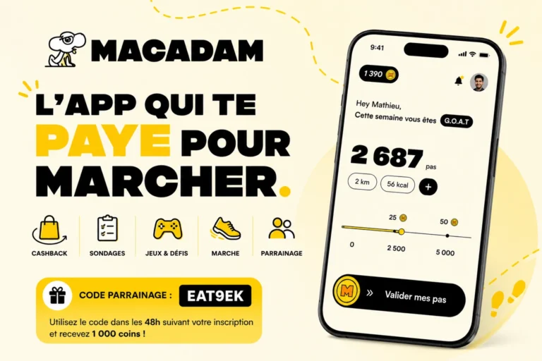Code promo Macadam : cashback, sondages et jeux pour gagner des coins
