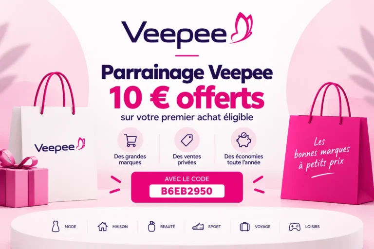 Veepee : 10 € offerts avec le parrainage